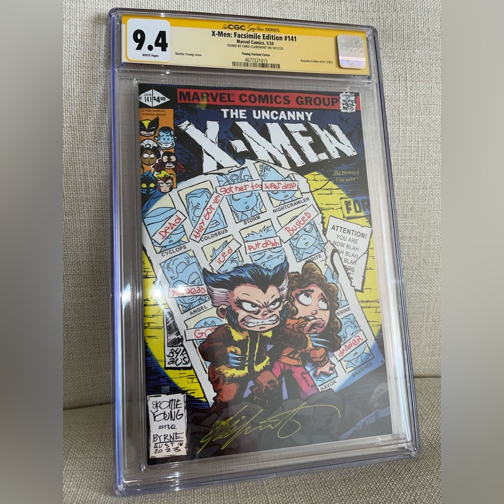 X-MEN #141 SKOTTIE YOUNG VARIANT 2024 CGC SS 9.4 Signed by CHRIS CLAREMONT